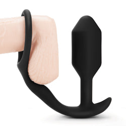 adult sex toy bVibe Snug And Tug Anal Plug And Cock RingSex Toys > Sex Toys For Men > Love RingsRaspberry Rebel