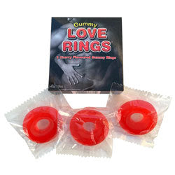 adult sex toy Gummy Love RingsNoveltiesRaspberry Rebel
