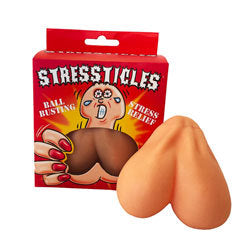 adult sex toy Stressticles Ballbusting Stress RelieverNoveltiesRaspberry Rebel