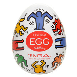 adult sex toy Tenga Keith Haring Dance Egg MasturbatorBranded Toys > Tenga MasturbatorsRaspberry Rebel