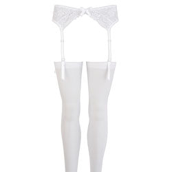 adult sex toy Suspender Set WhiteClothes > StockingsRaspberry Rebel