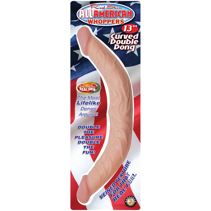 adult sex toy All American Whopper Curved Double DongSex Toys > Realistic Dildos and Vibes > Double DildosRaspberry Rebel
