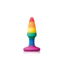 Load image into Gallery viewer, adult sex toy Pride Pleasure Plug Rainbow MiniAnal Range &gt; Butt PlugsRaspberry Rebel
