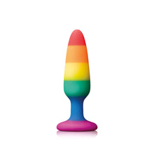 Load image into Gallery viewer, adult sex toy Pride Pleasure Plug Rainbow SmallAnal Range &gt; Butt PlugsRaspberry Rebel
