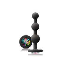 Load image into Gallery viewer, adult sex toy Glams Black Ripple Anal Plug Rainbow GemAnal Range &gt; Anal BeadsRaspberry Rebel
