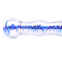 Load image into Gallery viewer, adult sex toy Blue Wavy Glass Dildo&gt; Sex Toys &gt; GlassRaspberry Rebel
