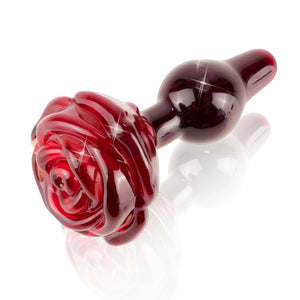 adult sex toy Icicles No. 76 Glass Rose Butt PlugAnal Range > Tail Butt PlugsRaspberry Rebel