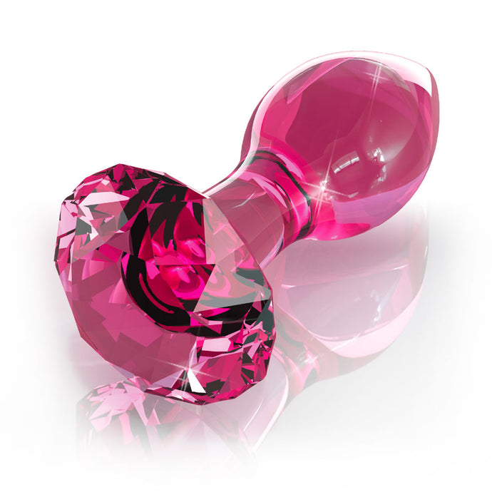 adult sex toy Icicles No.79 Pink Crystal Glass Butt PlugAnal Range > Tail Butt PlugsRaspberry Rebel