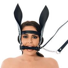 Load image into Gallery viewer, adult sex toy Horsebit Mouth Gag With Reins And EarsBondage Gear &gt; Gags and BitsRaspberry Rebel
