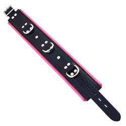 adult sex toy Rouge Garments Black And Pink Padded CollarBondage Gear > CollarsRaspberry Rebel