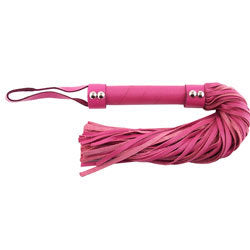 adult sex toy Rouge Garments Pink Leather FloggerBondage Gear > WhipsRaspberry Rebel
