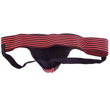 Load image into Gallery viewer, adult sex toy Rouge Garments Jock Black And RedClothes &gt; Sexy Briefs &gt; MaleRaspberry Rebel
