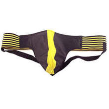 Load image into Gallery viewer, adult sex toy Rouge Garments Jock Black And YellowClothes &gt; Sexy Briefs &gt; MaleRaspberry Rebel
