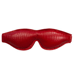 adult sex toy Rouge Garments Leather Croc Print Padded BlindfoldBondage Gear > MasksRaspberry Rebel