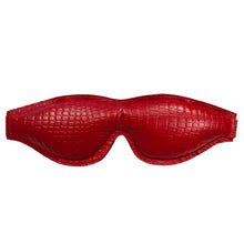 Load image into Gallery viewer, adult sex toy Rouge Garments Leather Croc Print Padded BlindfoldBondage Gear &gt; MasksRaspberry Rebel

