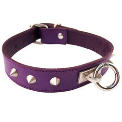 adult sex toy Rouge Garments Purple Studded ORing Studded CollarBondage Gear > CollarsRaspberry Rebel