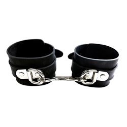 adult sex toy Rouge Garments Black Rubber Wrist CuffsBondage Gear > HandcuffsRaspberry Rebel