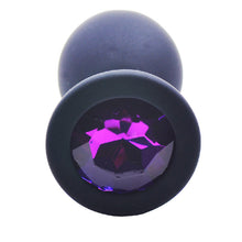 Load image into Gallery viewer, adult sex toy Medium Black Jewelled Silicone Butt Plug&gt; Anal Range &gt; Butt PlugsRaspberry Rebel
