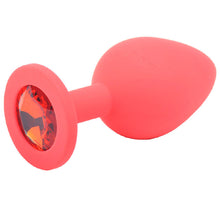 Load image into Gallery viewer, adult sex toy Medium Red Jewelled Silicone Butt Plug&gt; Anal Range &gt; Butt PlugsRaspberry Rebel
