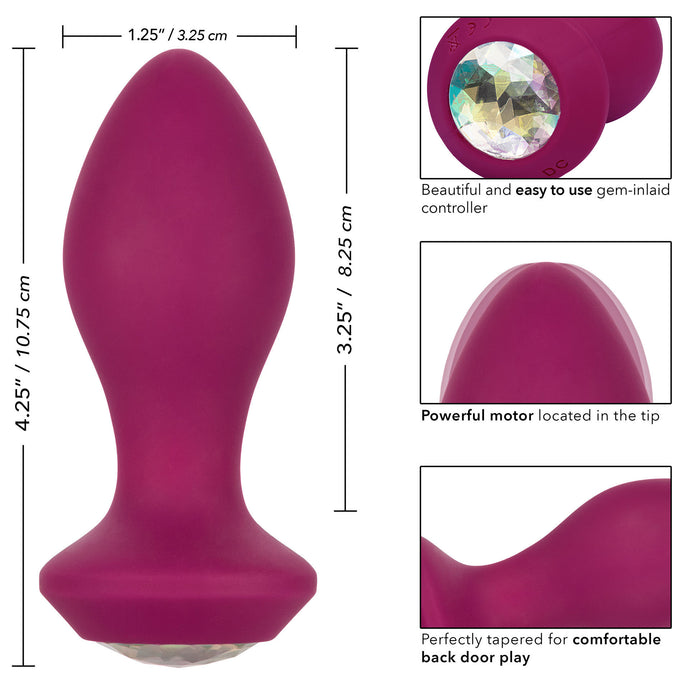 adult sex toy Power Gem Butt Plug Vibrating Crystal ProbeAnal Range > Vibrating ButtplugRaspberry Rebel