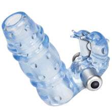 Load image into Gallery viewer, adult sex toy 3 Way Double Dolphin Blue Penis Sleeve With Vibrating BulletSex Toys &gt; Sex Toys For Men &gt; Love Ring VibratorsRaspberry Rebel
