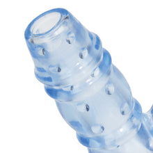 Load image into Gallery viewer, adult sex toy 3 Way Double Dolphin Blue Penis Sleeve With Vibrating BulletSex Toys &gt; Sex Toys For Men &gt; Love Ring VibratorsRaspberry Rebel
