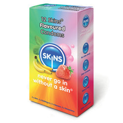 adult sex toy Skins Flavoured Condoms 12 PackCondoms > Flavoured, Coloured, NoveltyRaspberry Rebel