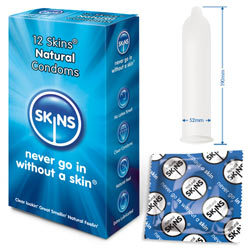 adult sex toy Skins Condoms Natural 12 PackCondoms > Natural and RegularRaspberry Rebel