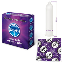 Load image into Gallery viewer, adult sex toy Skins Condoms Extra Large 4 PackCondoms &gt; Large and X-LargeRaspberry Rebel
