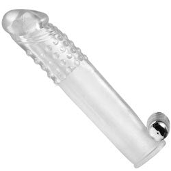 adult sex toy Size Matters Clear Vibrating Penis SleeveSex Toys > Sex Toys For Men > Penis SleevesRaspberry Rebel