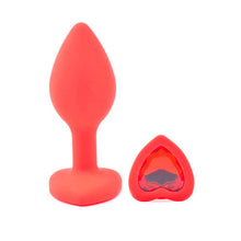 Load image into Gallery viewer, adult sex toy Small Heart Shaped Diamond Base Red Butt Plug&gt; Anal Range &gt; Butt PlugsRaspberry Rebel
