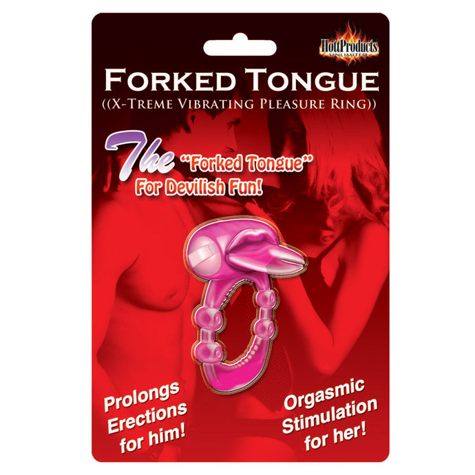 adult sex toy Forked Tongue Vibrating Silicone Cock RingSex Toys > Sex Toys For Men > Love Ring VibratorsRaspberry Rebel