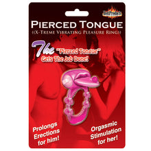 Load image into Gallery viewer, adult sex toy Pierced Tongue Vibrating Silicone Cock RingSex Toys &gt; Sex Toys For Men &gt; Love Ring VibratorsRaspberry Rebel

