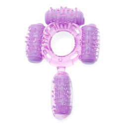 adult sex toy Humm Dinger Super Quad Vibrating Cock Ring PurpleSex Toys > Sex Toys For Men > Love Ring VibratorsRaspberry Rebel