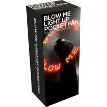 Load image into Gallery viewer, adult sex toy Blow Me Light Up Pocket Fan BlackNoveltiesRaspberry Rebel
