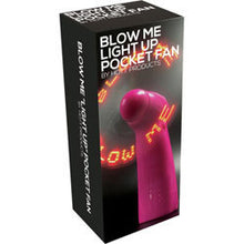 Load image into Gallery viewer, adult sex toy Blow Me Light Up Pocket Fan PinkNoveltiesRaspberry Rebel
