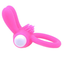 Load image into Gallery viewer, adult sex toy Cockring With Rabbit Ears Pink&gt; Sex Toys For Men &gt; Love Ring VibratorsRaspberry Rebel
