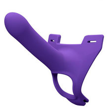 Load image into Gallery viewer, adult sex toy Zoro Silicone Strap on System With Waistbands Purple 5.5 InchSex Toys &gt; Realistic Dildos and Vibes &gt; Strap on DildoRaspberry Rebel
