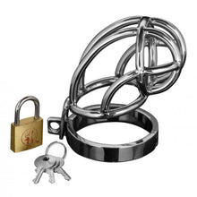 Load image into Gallery viewer, adult sex toy Captus Stainless Steel Locking Chastity CageBondage Gear &gt; Male ChastityRaspberry Rebel
