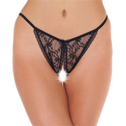 adult sex toy Lace Black Crotchless TangaClothes > Sexy Briefs > FemaleRaspberry Rebel