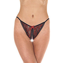 Load image into Gallery viewer, adult sex toy Red And Black Tanga Open BriefClothes &gt; Sexy Briefs &gt; FemaleRaspberry Rebel
