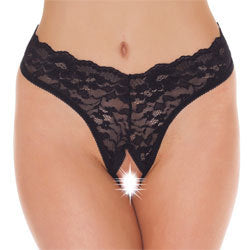 adult sex toy Black Lace Open Crotch GStringClothes > Sexy Briefs > FemaleRaspberry Rebel
