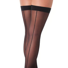 Load image into Gallery viewer, adult sex toy Black Sexy Stockings With SeemClothes &gt; StockingsRaspberry Rebel
