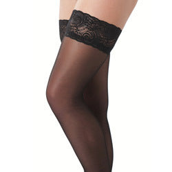 adult sex toy Black HoldUp Stockings With Floral Lace TopClothes > StockingsRaspberry Rebel