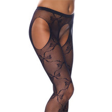 Load image into Gallery viewer, adult sex toy Crotchless Black Fishnet Lace Detail TightsClothes &gt; StockingsRaspberry Rebel

