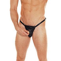 adult sex toy Leather Brief Pouch With ZipClothes > LeatherRaspberry Rebel