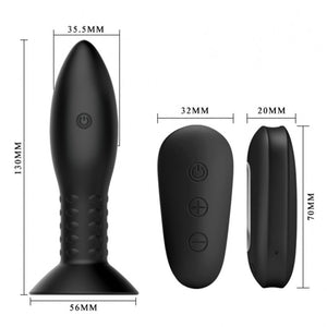 adult sex toy Mr Play Rotation Beads Anal PlugAnal Range > Vibrating ButtplugRaspberry Rebel