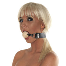 Load image into Gallery viewer, adult sex toy Leather Gag With Wooden BallBondage Gear &gt; Gags and BitsRaspberry Rebel
