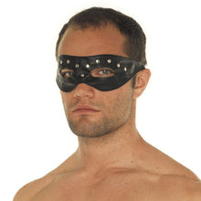 Load image into Gallery viewer, adult sex toy Leather Open Eye Mask With RivetsBondage Gear &gt; MasksRaspberry Rebel
