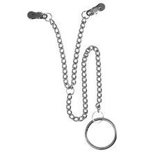 Load image into Gallery viewer, adult sex toy Nipple Clamps With Scrotum RingBondage Gear &gt; Nipple ClampsRaspberry Rebel
